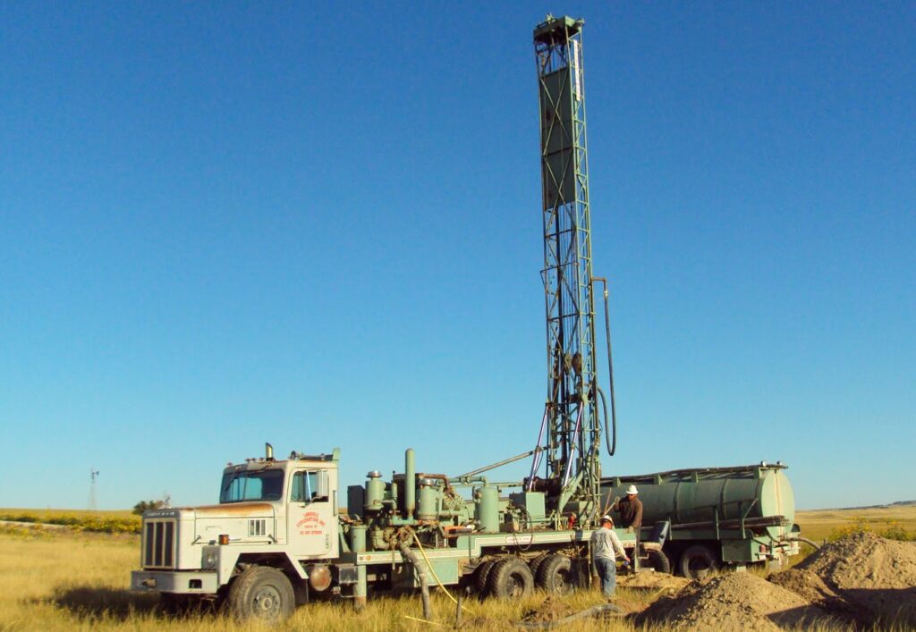 Crow Butte Mining, a subsidiary of Cameco, drills for uranium at the Wohlers Ranch on the Niobrara River near Marsland, Nebraska. Courtesy of the Wohlers Ranch by the Nuclear Regulatory Commission.