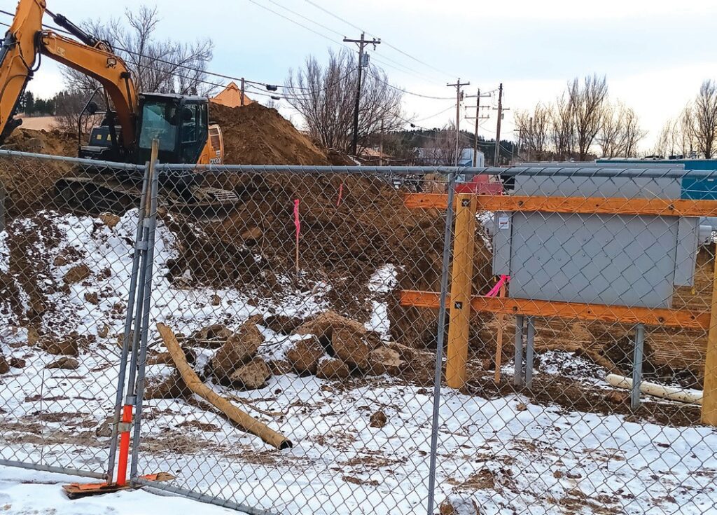 Construction in Lamedeer, Montana on the Northern Cheyenne Indian Reservation. (Photo by Clara Caufield)