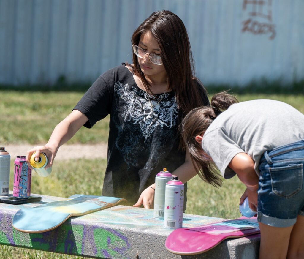 Skateboard painting at Redcan Invitational Graffiti Jam