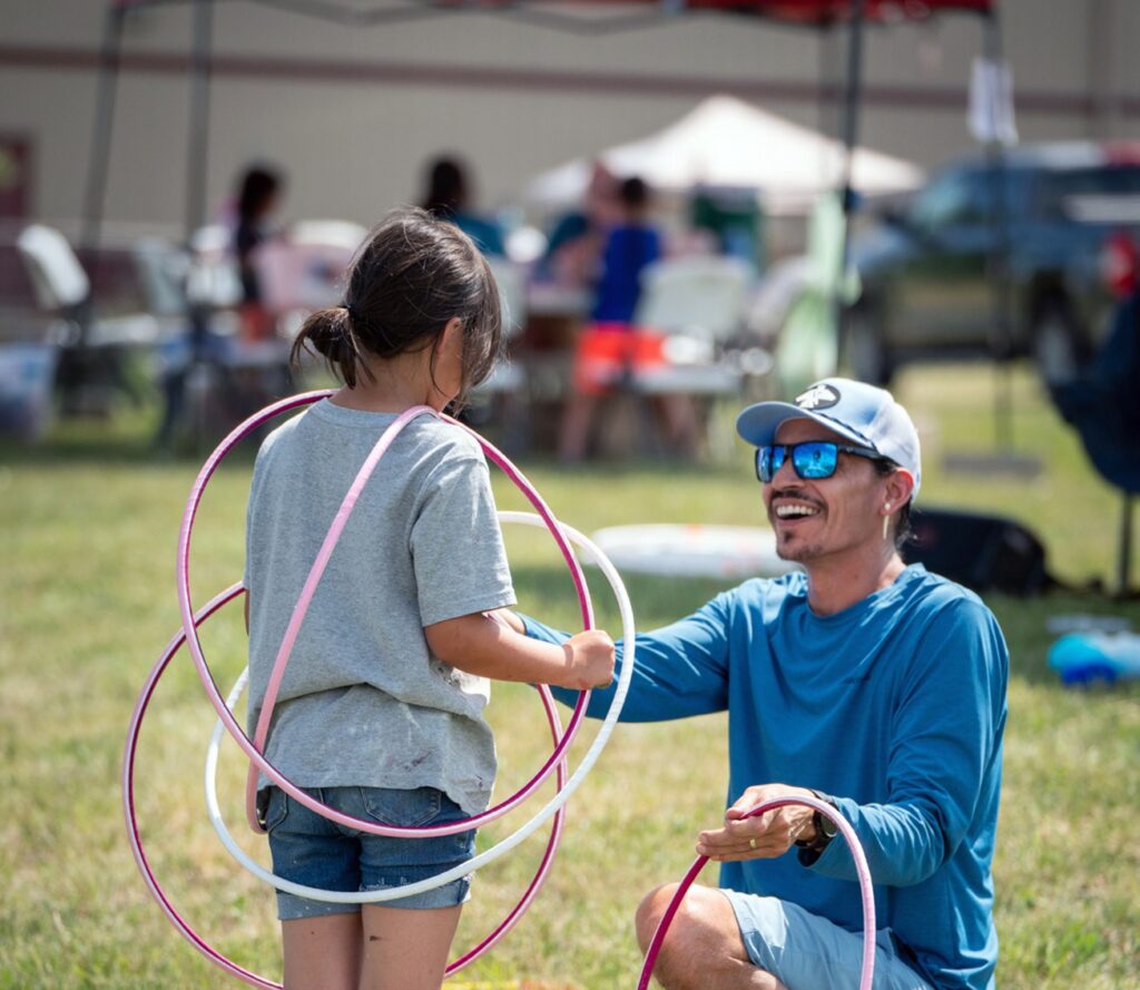 Hoop dancing class with the Sampson Brothers