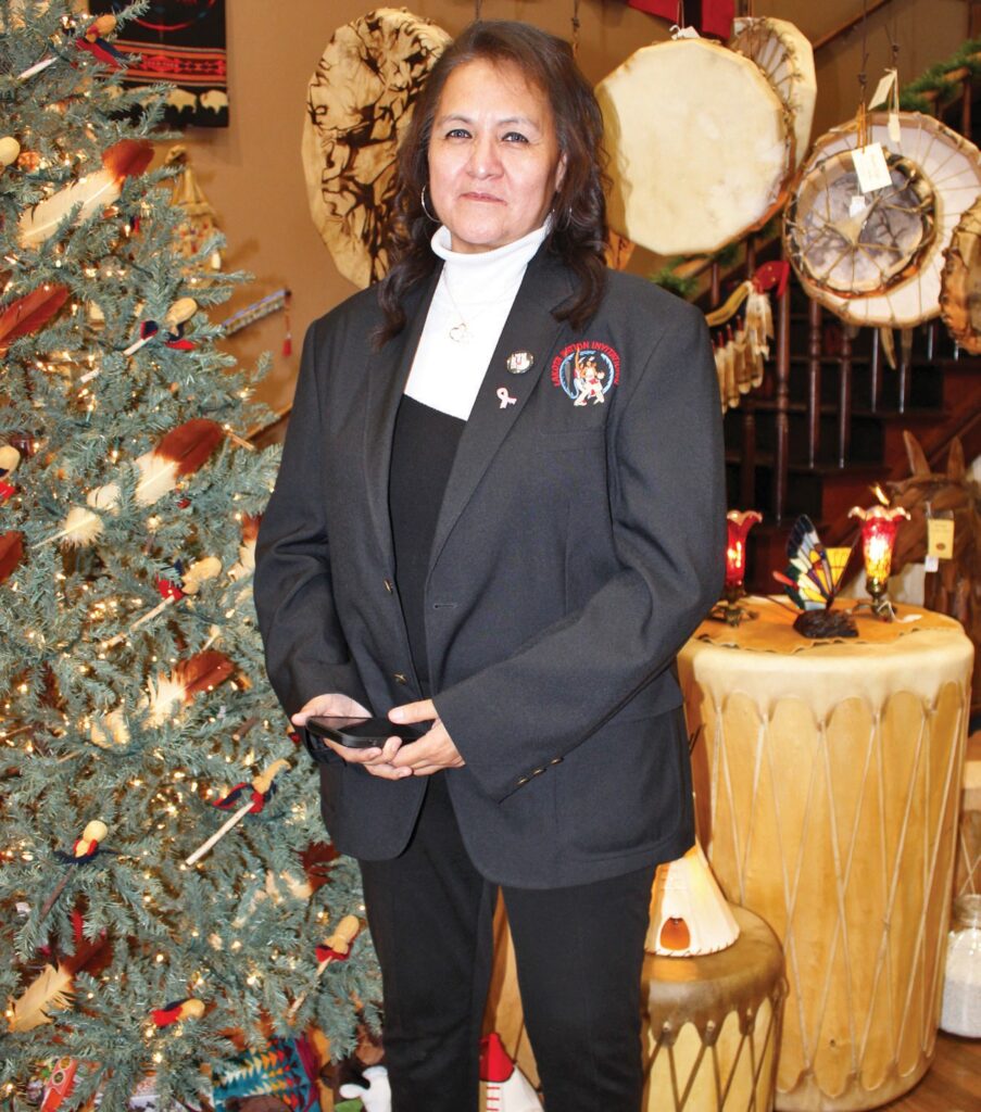 Board Secretary Dani Walking Eagle. (Photo by Ernestine Anunksan Hopa)