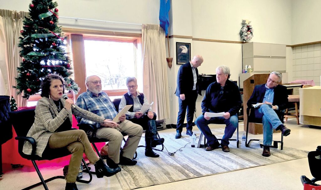 L to R, Lisa Pustejovsky, Jay Davis, Tonchi Weaver, Nick Reid, Mark Merchan, and John Way. (Photo by Marnie Cook)