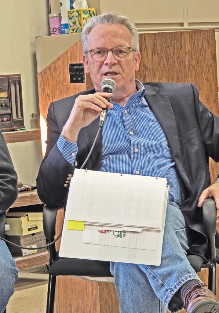 John Way presenting at the LibertLand event. (Photo by Marnie Cook)