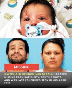 Baby Melinko and his parents, Tyler Slow Bear and Denitra Bagola.