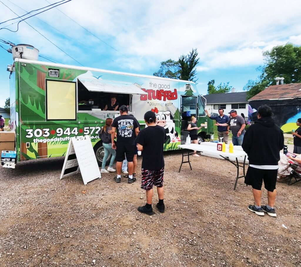 The Good Stuffed food truck at Light Up The Night in Star Village. (Photo by Journey On)