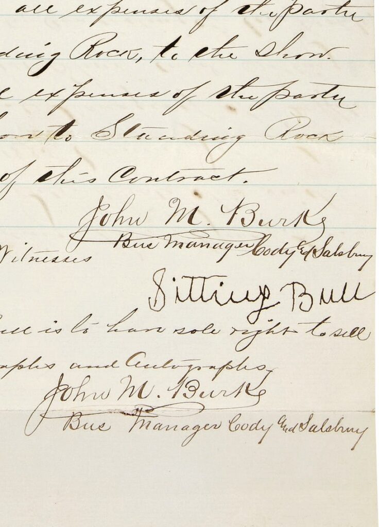 A rare 1885 contract between Sitting Bull and Buffalo Bill. (Courtesy photo)